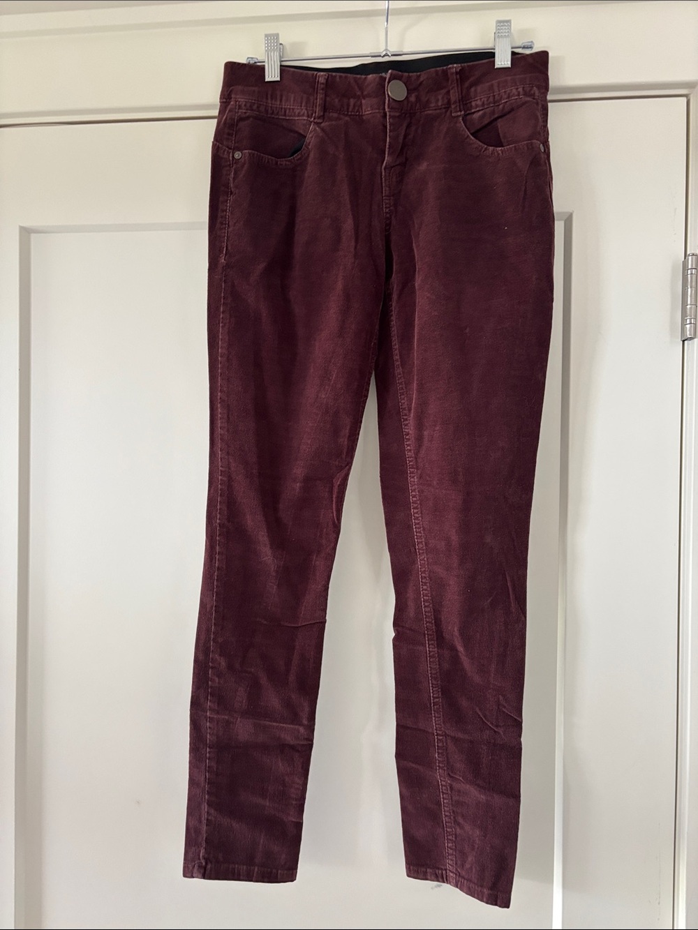 Maurices Women's Skinny Corduroy Jeans in Burgundy